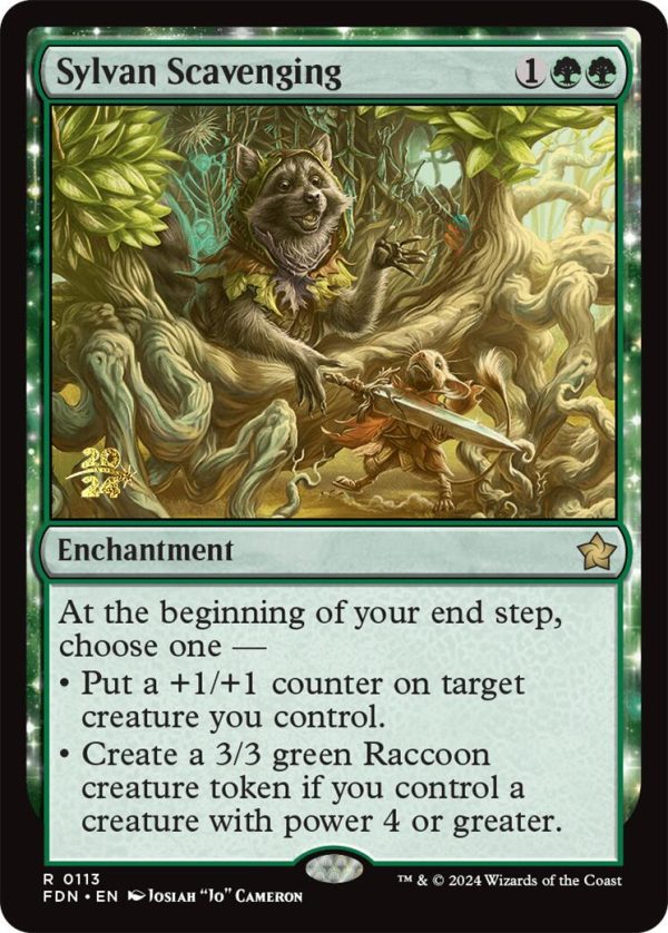 Sylvan Scavenging [Foundations Prerelease Promos] For Sale