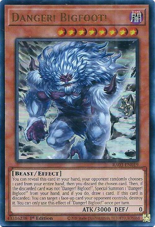 Danger! Bigfoot! (Alternate Art) (UR) [RA03-EN019] Ultra Rare For Cheap