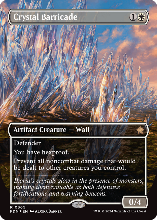 Crystal Barricade (Borderless) (Mana Foil) [Foundations] Online now