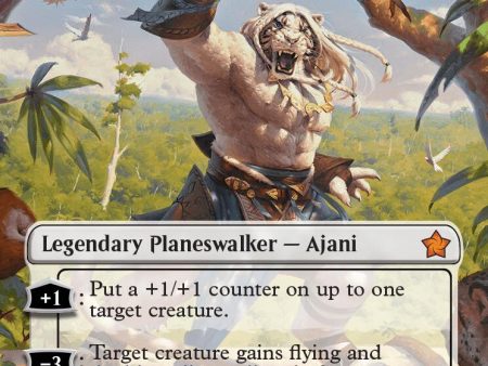 Ajani, Caller of the Pride (Borderless) (Mana Foil) [Foundations] Supply