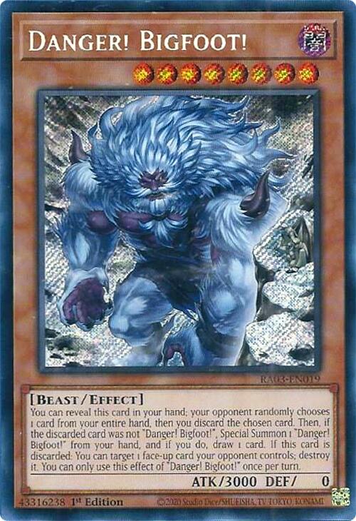 Danger! Bigfoot! (Alternate Art) (Secret Rare) [RA03-EN019] Secret Rare For Cheap