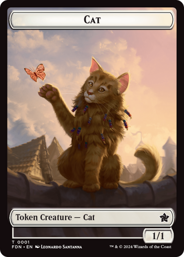 Cat (0001)    Cat (0002) Doubled-Sided Token [Foundations Tokens] Fashion