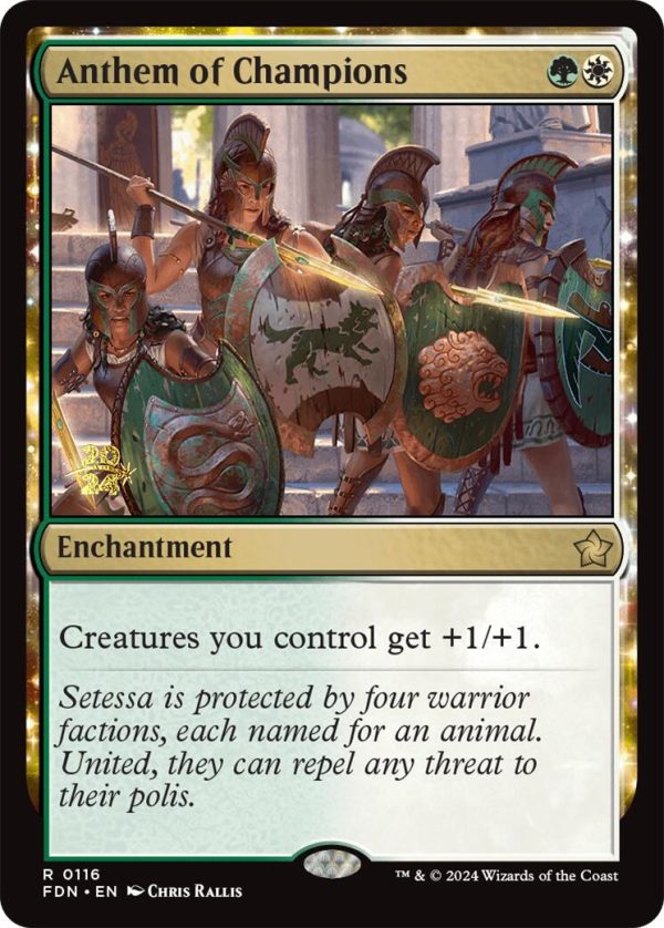 Anthem of Champions [Foundations Prerelease Promos] Supply