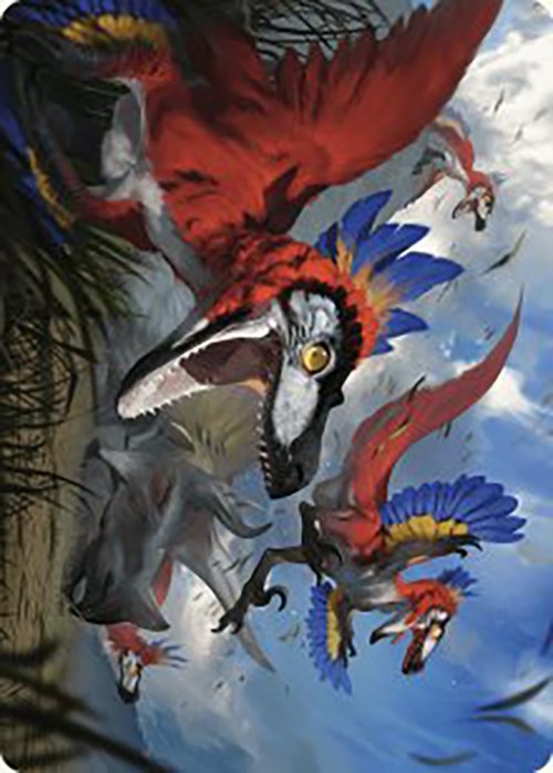 Wrathful Raptors Art Card [The Lost Caverns of Ixalan Art Series] Online