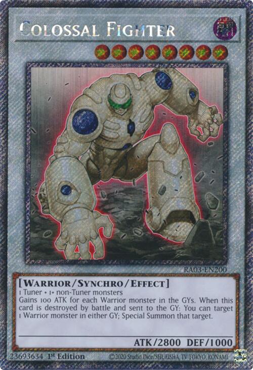 Colossal Fighter (Platinum Secret Rare) [RA03-EN200] Platinum Secret Rare Fashion