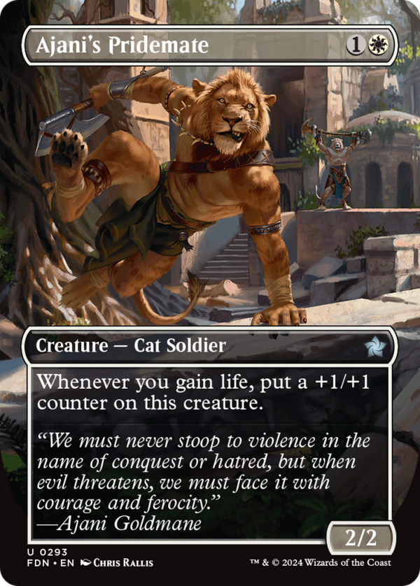 Ajani s Pridemate (Borderless) [Foundations] For Discount