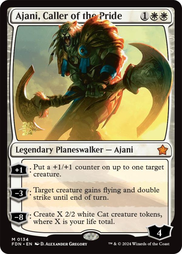 Ajani, Caller of the Pride [Foundations Prerelease Promos] Fashion