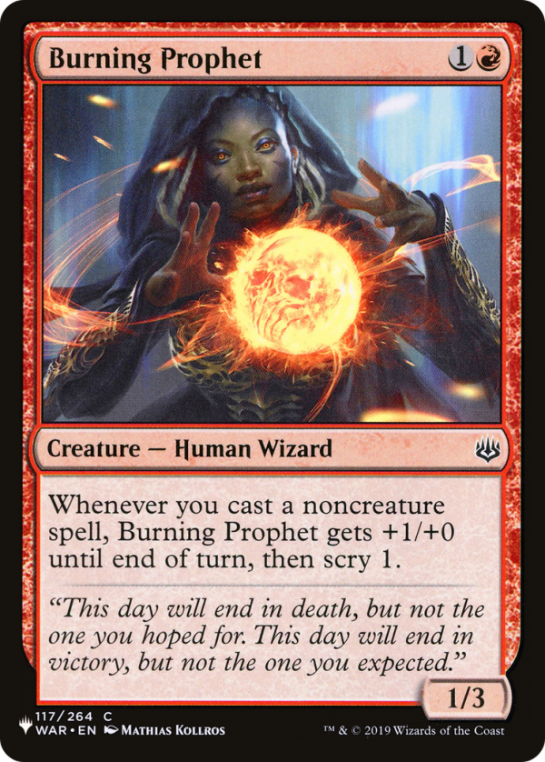 Burning Prophet [The List] Cheap