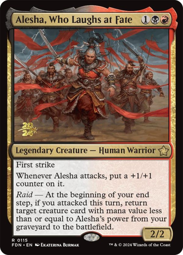 Alesha, Who Laughs at Fate [Foundations Prerelease Promos] Online