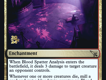 Blood Spatter Analysis [Murders at Karlov Manor Prerelease Promos] Supply