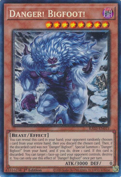 Danger! Bigfoot! (Alternate Art) (CR) [RA03-EN019] Prismatic Collector s Rare Supply