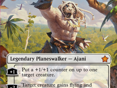 Ajani, Caller of the Pride (Borderless) [Foundations] For Sale