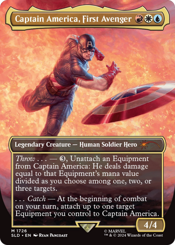 Captain America, First Avenger (Rainbow Foil) [Secret Lair Drop Series] Online now